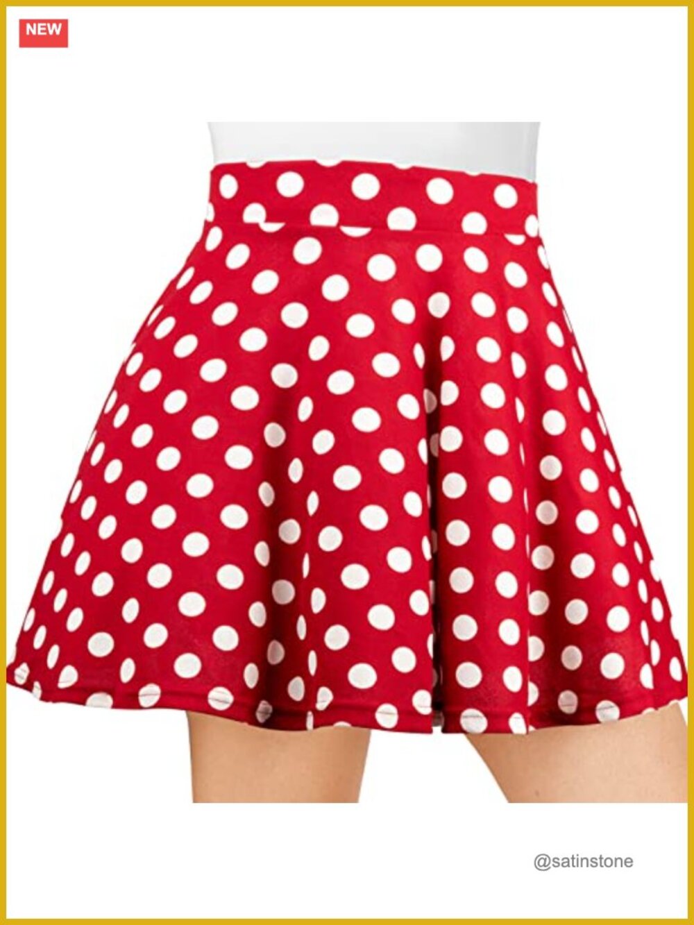 Women Pleated Mini Skater Skirt Stretchy A-Line